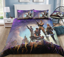 Load image into Gallery viewer, 3D Cartoon Bedding Suit Fortnites Quilt Cover Fortress Night Printed