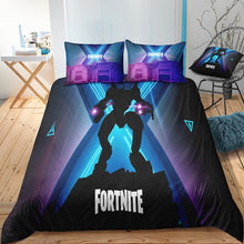 Load image into Gallery viewer, 3D Cartoon Bedding Suit Fortnites Quilt Cover Fortress Night Printed