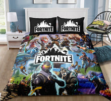 Load image into Gallery viewer, 3D Cartoon Bedding Suit Fortnites Quilt Cover Fortress Night Printed
