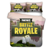 Load image into Gallery viewer, 3D Cartoon Bedding Suit Fortnites Quilt Cover Fortress Night Printed