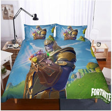 Load image into Gallery viewer, 3D Cartoon Bedding Suit Fortnites Quilt Cover Fortress Night Printed