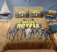 Load image into Gallery viewer, 3D Cartoon Bedding Suit Fortnites Quilt Cover Fortress Night Printed