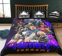 Load image into Gallery viewer, 3D Cartoon Bedding Suit Fortnites Quilt Cover Fortress Night Printed