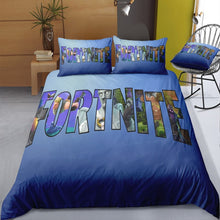 Load image into Gallery viewer, 3D Cartoon Bedding Suit Fortnites Quilt Cover Fortress Night Printed