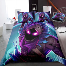 Load image into Gallery viewer, 3D Cartoon Bedding Suit Fortnites Quilt Cover Fortress Night Printed